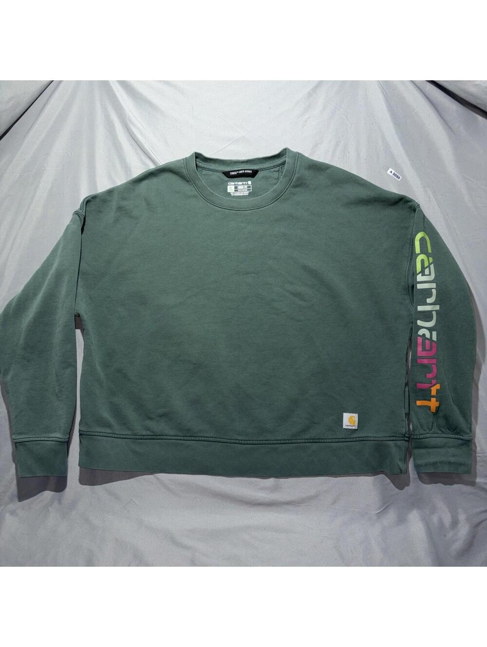 Carhartt Loose Fit Tencel Fiber Series Women’s Size XL(18-20) Green Crew Neck